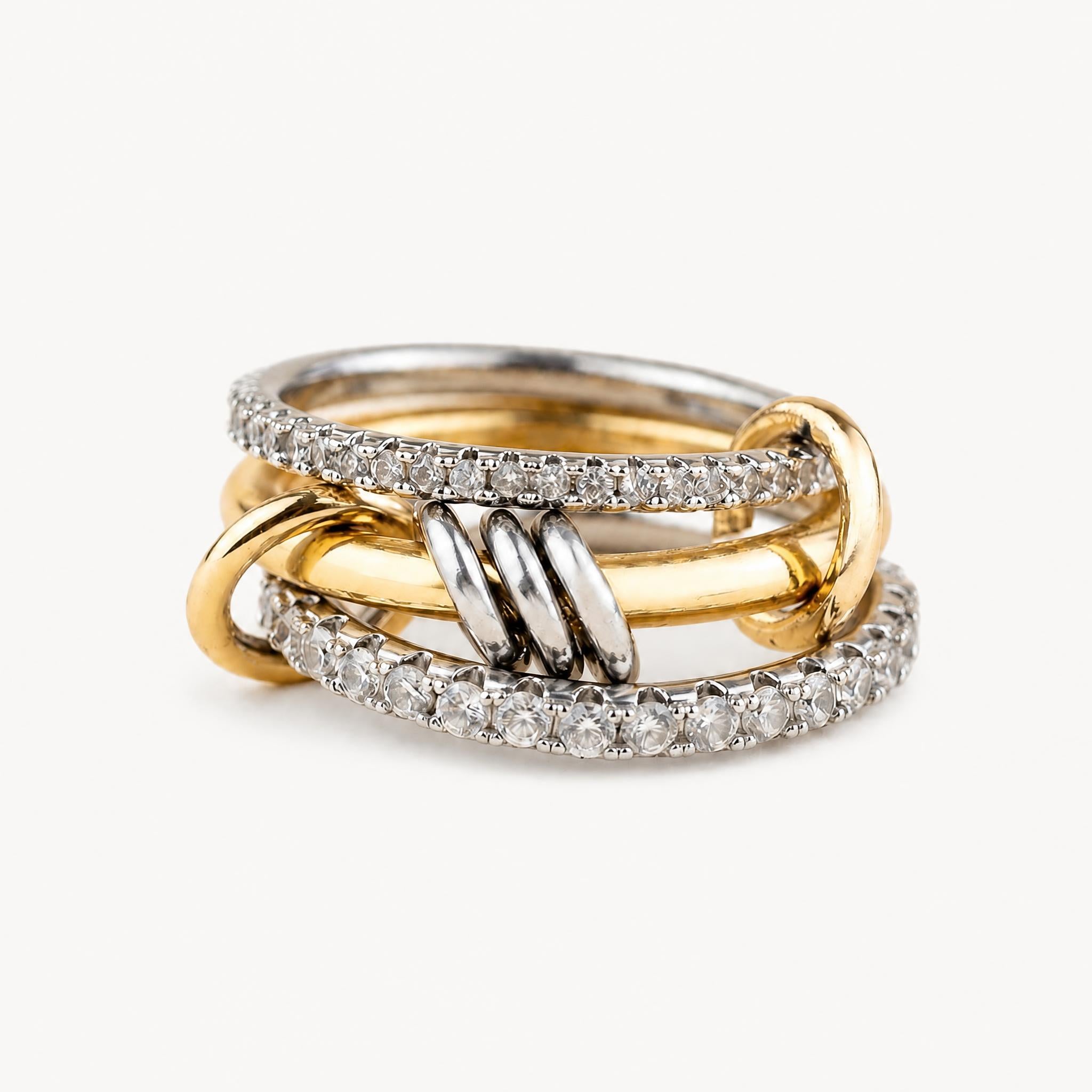 Mixed Metal Ring Stack